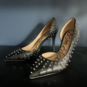 Sam Edelman black spike stiletto